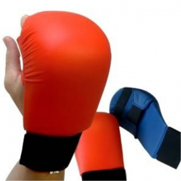 Nihon karate handschoenen rood/blauw